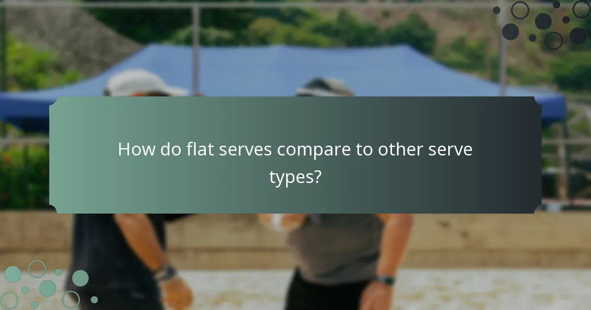 How do flat serves compare to other serve types?