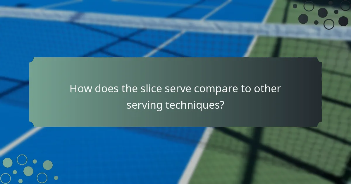 How does the slice serve compare to other serving techniques?