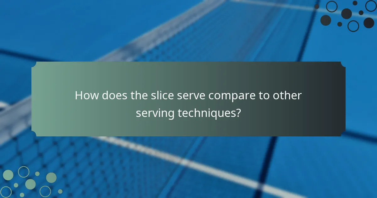 How does the slice serve compare to other serving techniques?